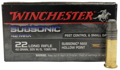 Patron .22 LR Winchester Subsonic Max HP 2,7g (42gr)