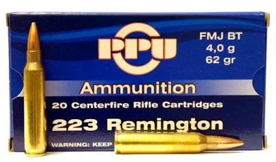 Patron 223Rem PPU FMJ BT 4,0g (62gr)